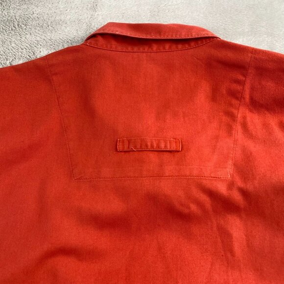 Dockers Men's Shirt Large Short Sleeve Red Button-Up 100% Cotton - Picture 10 of 10